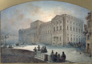Udsigt over Mariinsky-paladset om vinteren, 1863